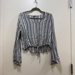 Striped Gray Women's Top